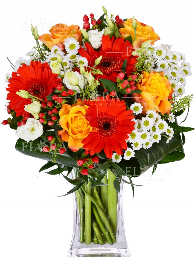 Mixed bouquet: delivery of flowers