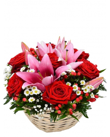 Цветочная корзина классическая