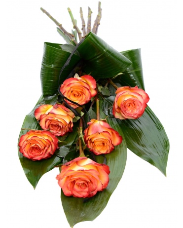 FUNERAL ROSES ORANGE