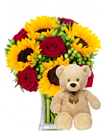 Slnečnica + ruže set 4