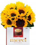 Slunečnice + Merci - rozvoz květin