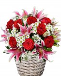 Красивая цветочная корзина - флора онлайн