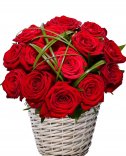 Červené ruže - kvetinový kôš