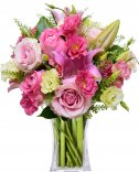 Pink bouquet: delivery of flowers