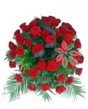 Flower delivery - funeral bouquet of roses