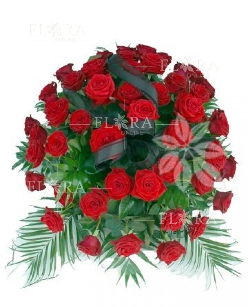Flower delivery - funeral bouquet of roses