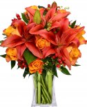 Orange bouquet: flower delivery
