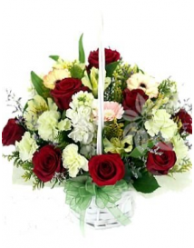 kvetinový kôš romantik